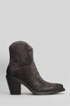 Ash Judy 03 Texan Ankle Boots In Brown Suede In Brown