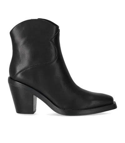 Ash Judy Black Texan Ankle Boot