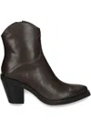 Ash Short Brown Leather Boots In Brown
