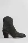 Ash Judy Texan Ankle Boots In Grey Suede In Grey