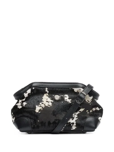 Ash July Leopard-print Leather Mini Bag In Black