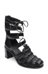 Ash Juvia Lace-up Gladiator Sandal In Black