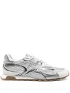 Ash Kabuki Sneakers In Silver Suede And Fabric In Grey