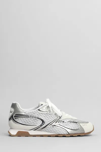 Ash Kabuki Sneakers In Silver Suede And Fabric In Metallic