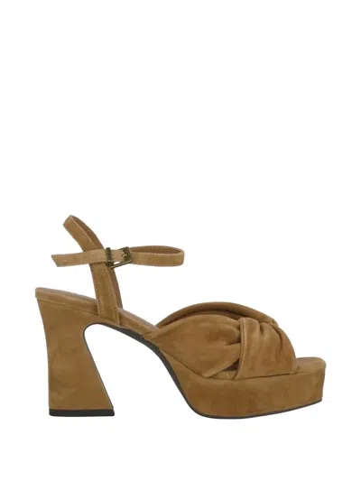 Ash Knotted Platform Sandals In Brown