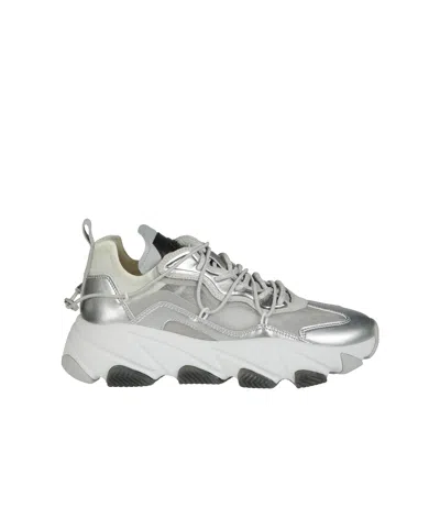 Ash Lace-up Low-top Sneakers In Silver