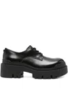 Ash Lace-up Platform Derby Shoes In Black