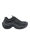 Ash Casual Low Top Sneakers With Mesh Panels In Black