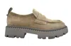 Ash Laced Flat Shoes With Luxurious Suede Finish And Chunky Sole In Brown
