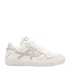 Ash Ivory White Calf Leather Moonlight Stud Sneakers In White