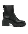 Ash Leather Ankle Boot In Black