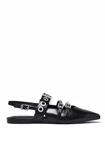 Ash Leather Ballerinas - Black
