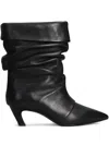 Ash Virgee High Heels Ankle Boots In Black Leather In Black