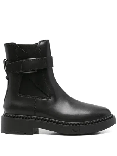 Ash Leather Chelsea Boots In Black