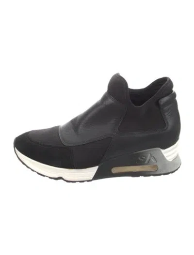 Pre-owned Ash Leather Chunky Sneakers In Black