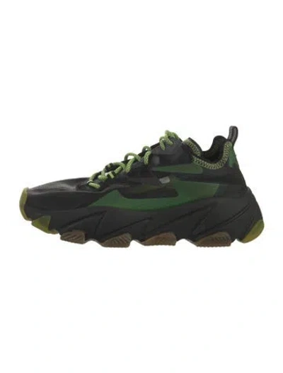 Pre-owned Ash Leather Chunky Sneakers In Green