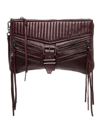 Pre-owned Ash Leather Clutch In Burgundy