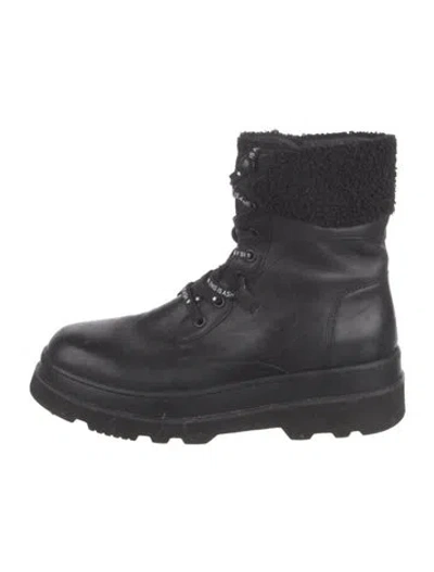 Pre-owned Ash Leather Combat Boots In Black
