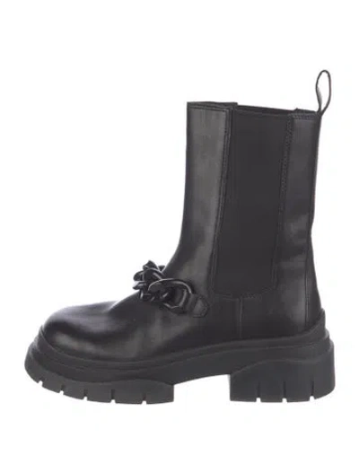 Pre-owned Ash Leather Combat Boots In Black