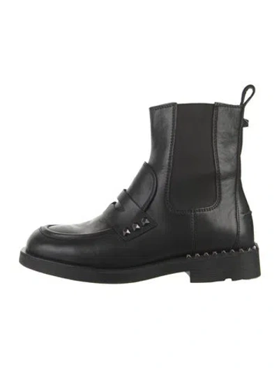Pre-owned Ash Leather Combat Boots In Black