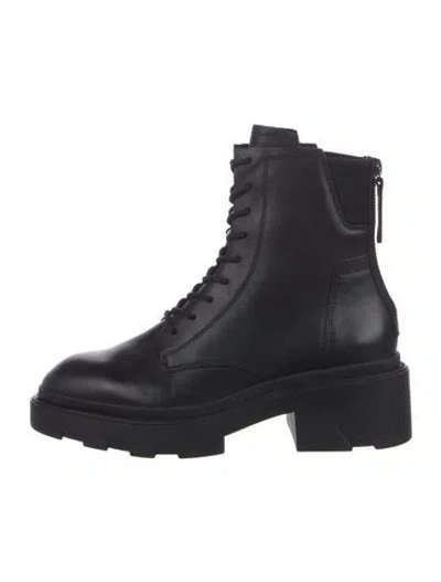 Pre-owned Ash Leather Combat Boots In Black