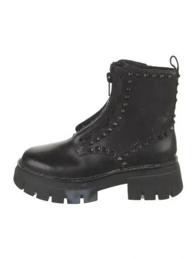 Pre-owned Ash Leather Combat Boots In Black