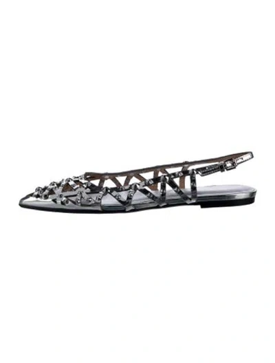 Pre-owned Ash Leather Flats In Silver
