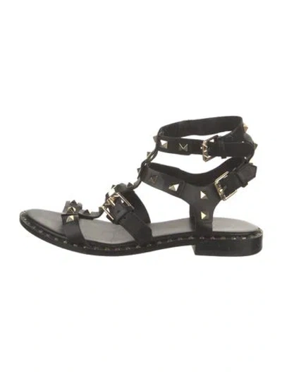 Pre-owned Ash Leather Gladiator Sandals In Black