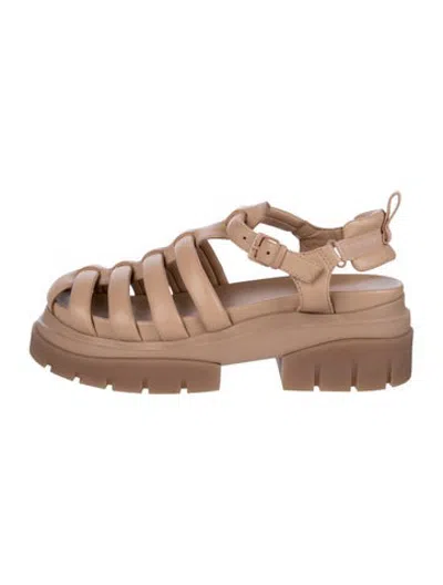 Pre-owned Ash Leather Gladiator Sandals In Neutrals