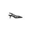Ash Studded Arrow Toe Kitten Heel Sandals In Black