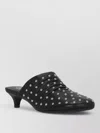 Ash Leather Kitten Heel Mules Open Back In Multi