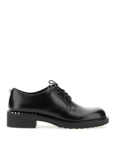 Ash Leather Loafers In Black
