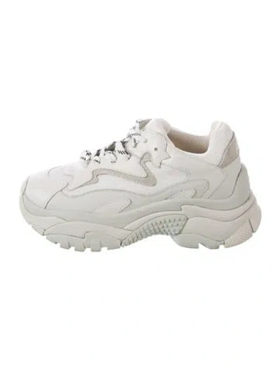 Pre-owned Ash Leather Mesh Accents Chunky Sneakers In White