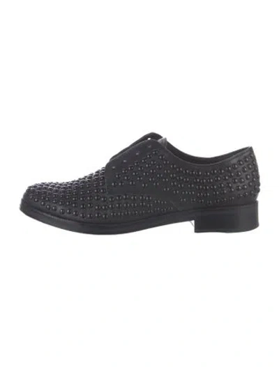 Pre-owned Ash Leather Oxfords In Black/blue
