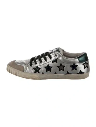 Pre-owned Ash Leather Patterned Sneakers In White