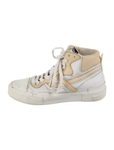 Pre-owned Ash Leather Printed Sneakers In White