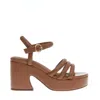 ASH LEATHER SANDAL WITH HEEL AND PLATÒ