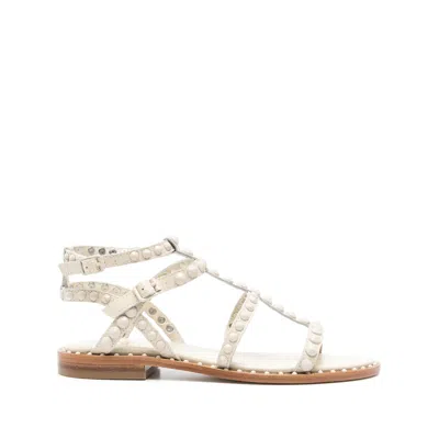 Ash Leather Sandals In White
