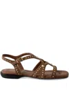 Ash Ruby Cinnamon Flat Sandal In Brown