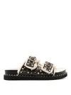 Ash Women's Utah Embellished Buckle Sandals In Green