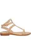 Ash Move Playa Studded Leather Sandal In Neutrals