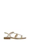Ash Leather Sandals With Ankle Strap And Stud Details In Multi