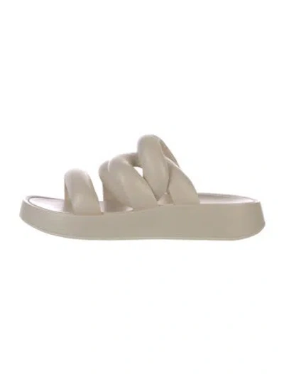 Pre-owned Ash Leather Slides In Neutrals