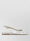 Ash Leather Slingback Ballerina Shoes Metallic Finish In Multi