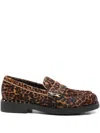 Ash Leopard-print Loafers In Animal Print