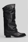 Ash Liam Low Heels Boots In Black