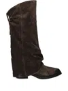 Ash Liam Suede Boots In Animal Print