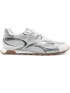 Ash Kabuki Sneakers In Silver Suede And Fabric In Metallic