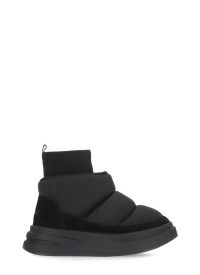 Ash Thick Sole Short Boot In Black