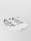 Ash Low Top Leather Platform Sneakers In White